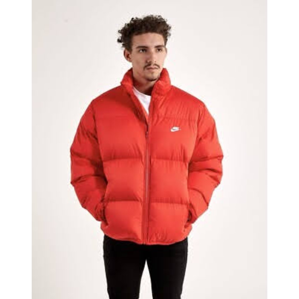 Mens Size L Nike Sportswear Primaloft Club Puffer Jacket Full Zip Red FB7368-657